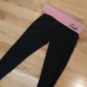 ‘Pink’ yoga pants w mesh sides